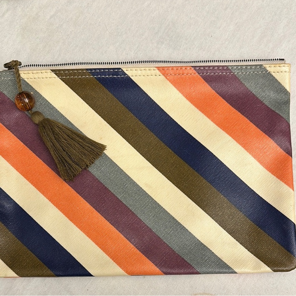 Madewell Colorful Striped Pouch with Tassel